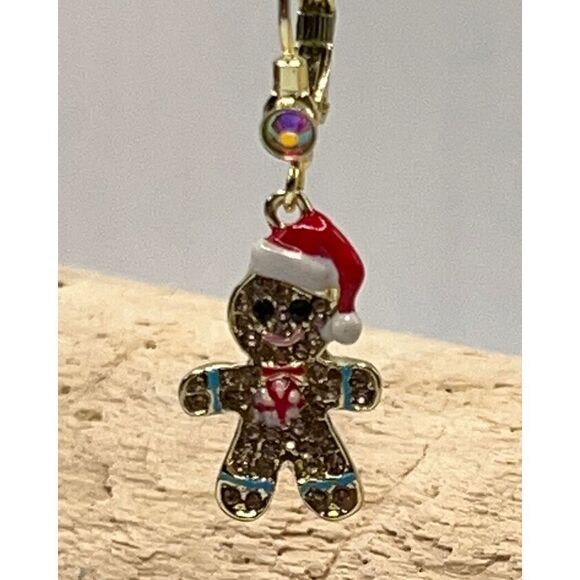 Kirks Folly Gingerbread Jingle Boy Earrings - Picture 5 of 8